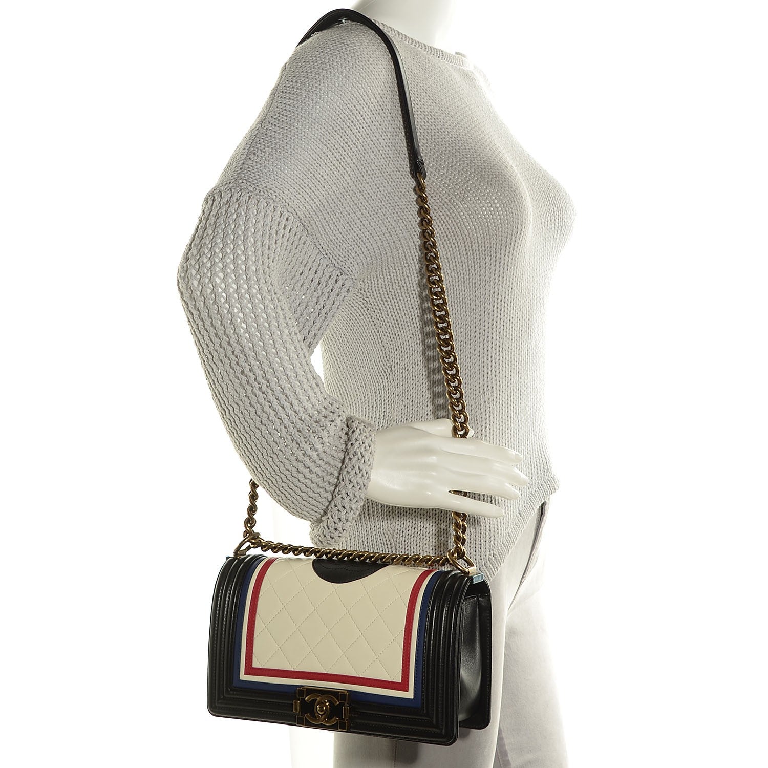 Chanel Lambskin Quilted Medium Crest Embellished Boy Flap Multicolor 2 of 8