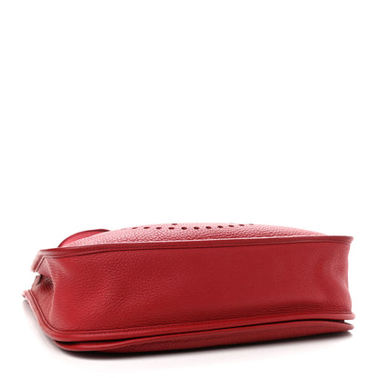 Hermes Taurillon Clemence Evelyne III GM Rouge Garance 3 of 8