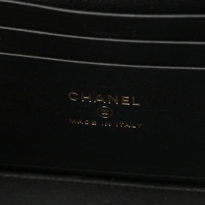 Chanel Patent Enamel Quilted Small Coco Hearts Vanity Case With Chain Black 5 of 10