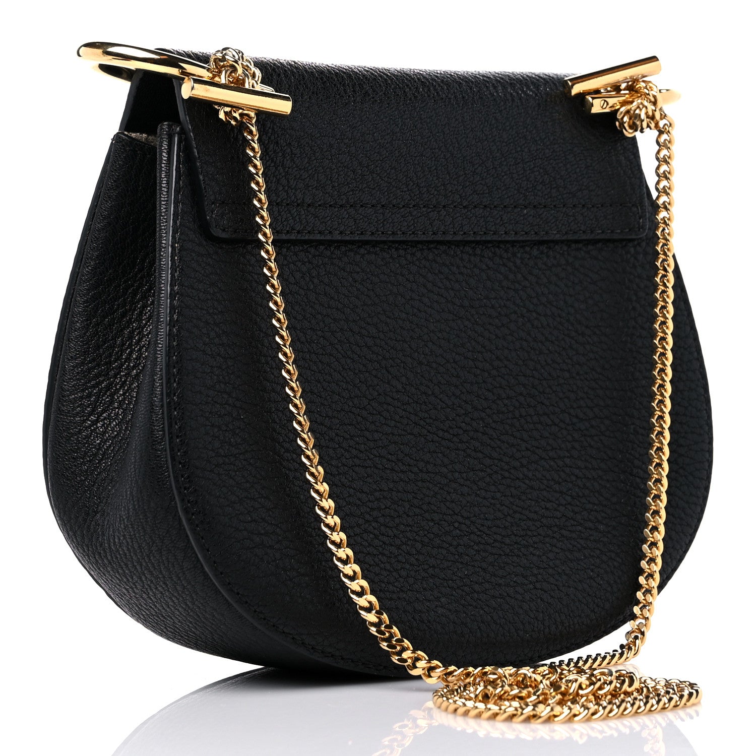 Chloe Grained Lambskin Mini Drew Shoulder Bag Black 3 of 8