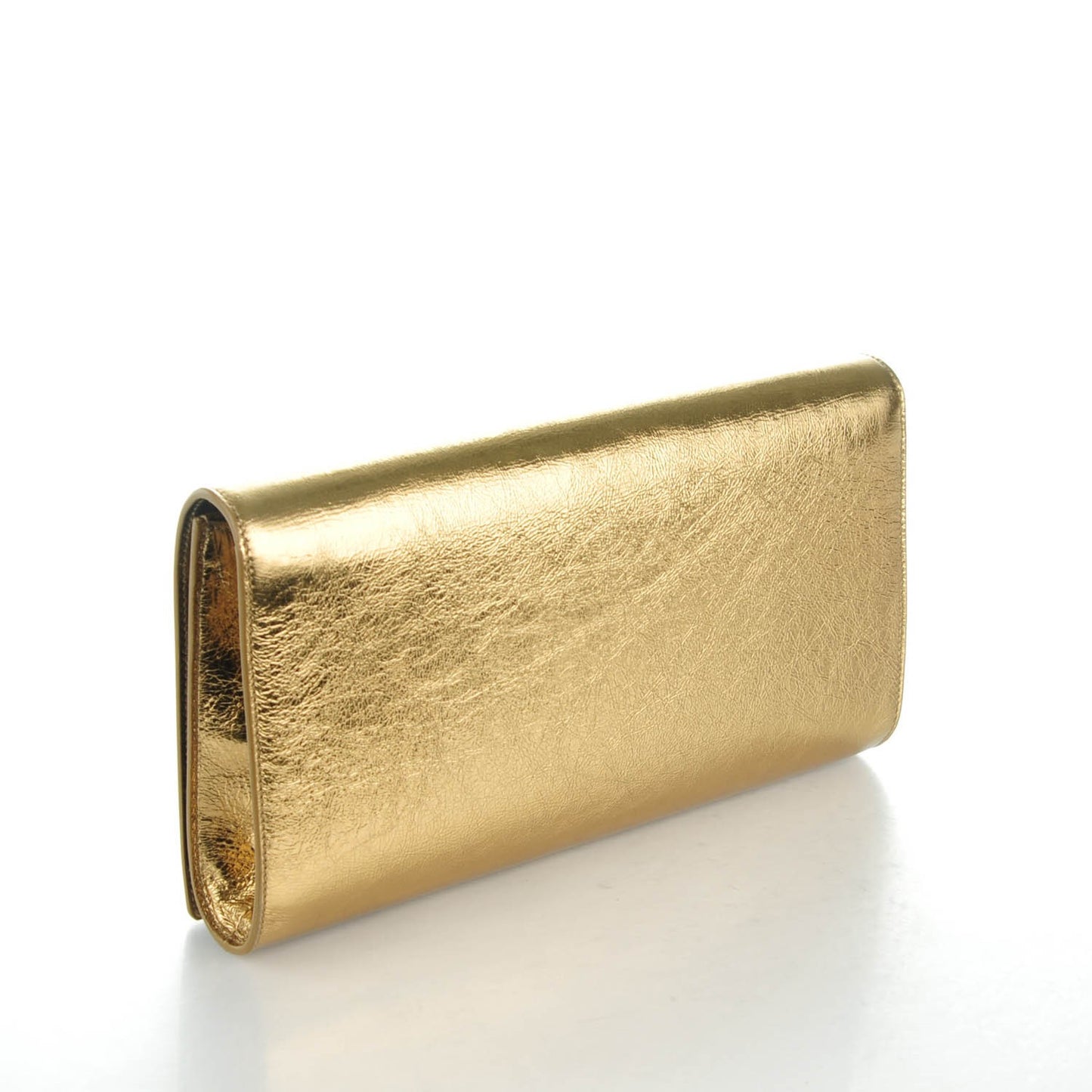 Metallic Calfskin Monogram Large Belle De Jour Clutch Gold