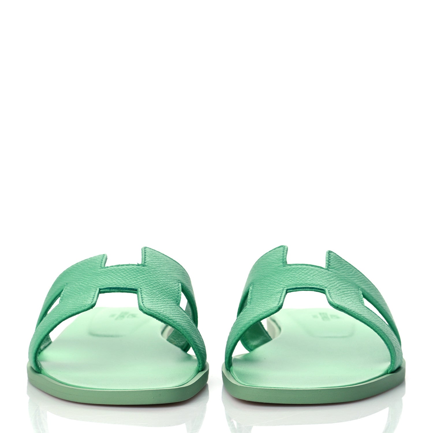 Hermes Epsom Oran Sandals 36 Vert Pomme 2 of 9