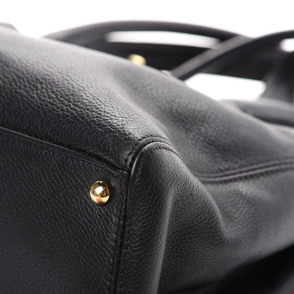 Chanel Calfskin Cerf Executive Shopper Tote Black 10 of 19