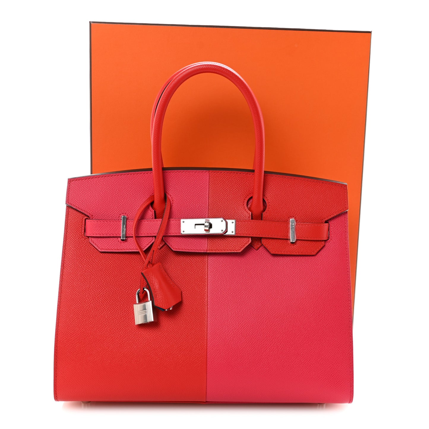Epsom Casaque Birkin Sellier 30 Rouge Coeur Rose Extreme Bleu Zanzibar