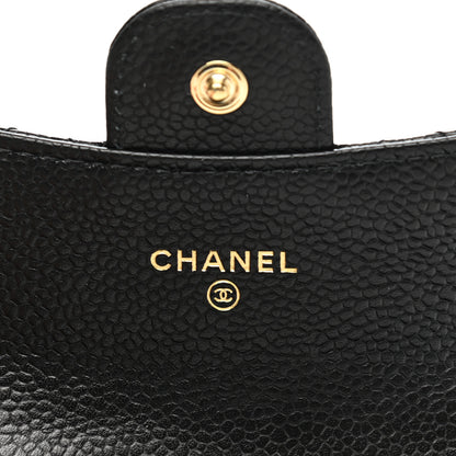 Chanel Caviar Quilted Flap Card Holder Wallet Black 6 of 9