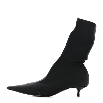 Balenciaga Jersey Crepe Extreme Pointed Toe Knife Booties 36 Black 2 of 5