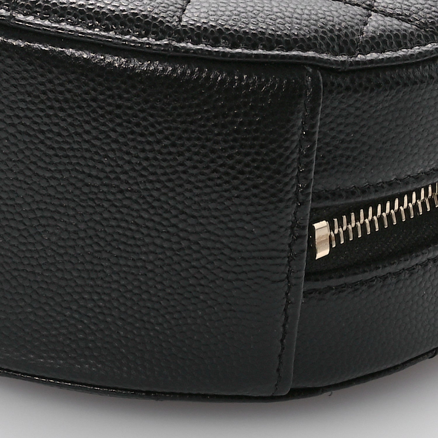 Chanel Caviar Quilted Crystal CC Round Clutch With Chain Black 10 of 11