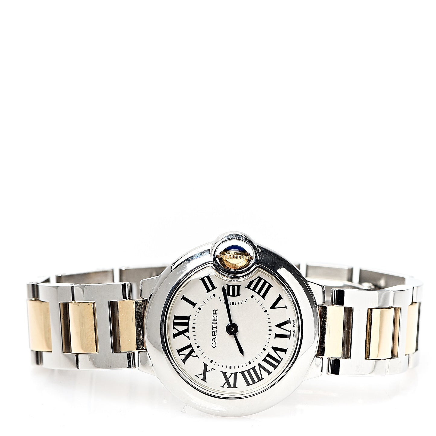 Stainless Steel 18K Yellow Gold 28mm Ballon Bleu De Quartz Watch