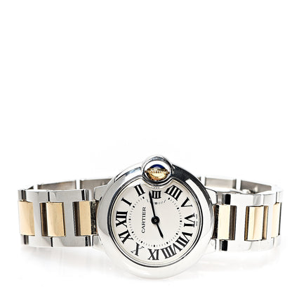 Cartier Stainless Steel 18K Yellow Gold 28mm Ballon Bleu De Quartz Watch 2 of 5