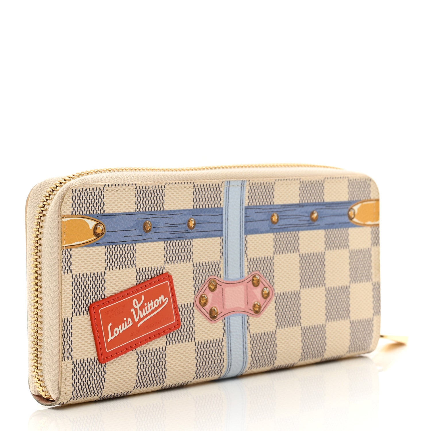 Louis Vuitton Damier Azur Summer Trunks Clemence Wallet 3 of 6