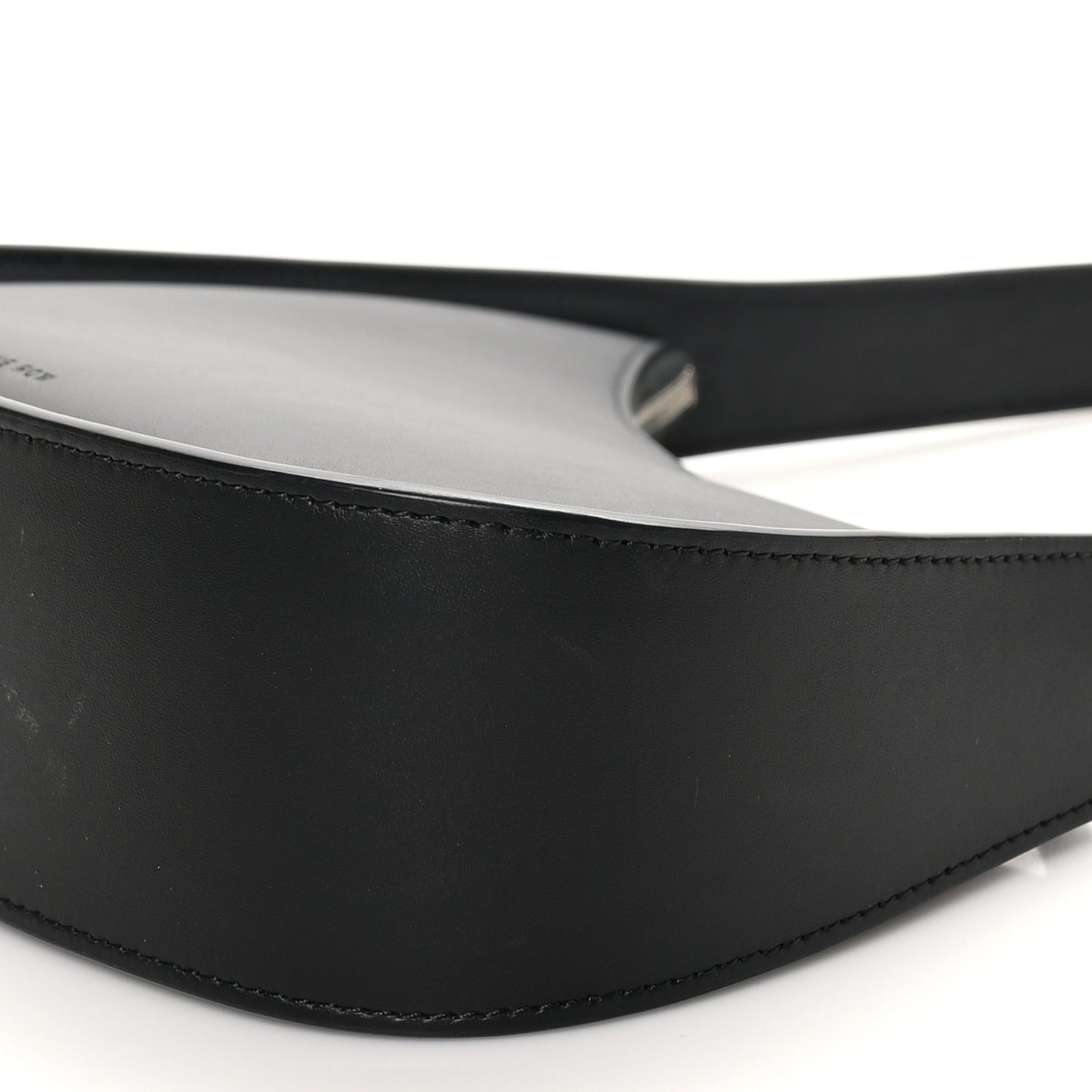 Smooth Calfskin Half Moon Shoulder Bag Black