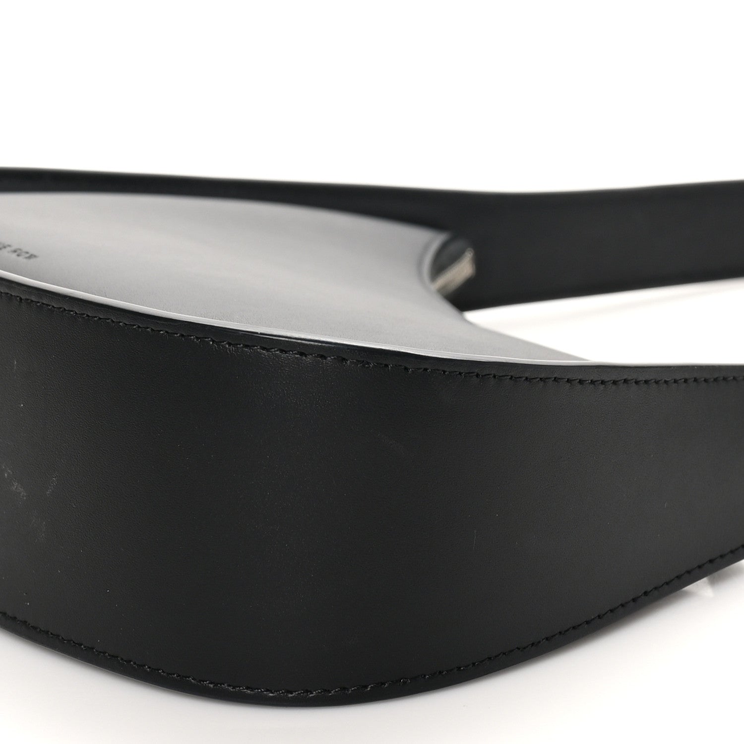 The Row Smooth Calfskin Half Moon Shoulder Bag Black 9 of 9