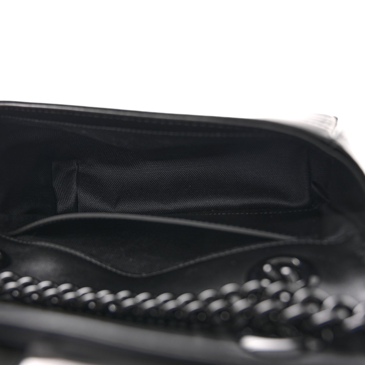 Gucci Calfskin Matelasse Monochrome Mini GG Marmont Shoulder Bag