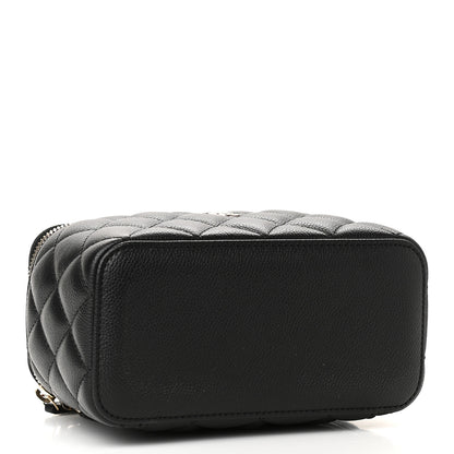Chanel Caviar Quilted Small Vanity Case With Chain Black 4 of 9