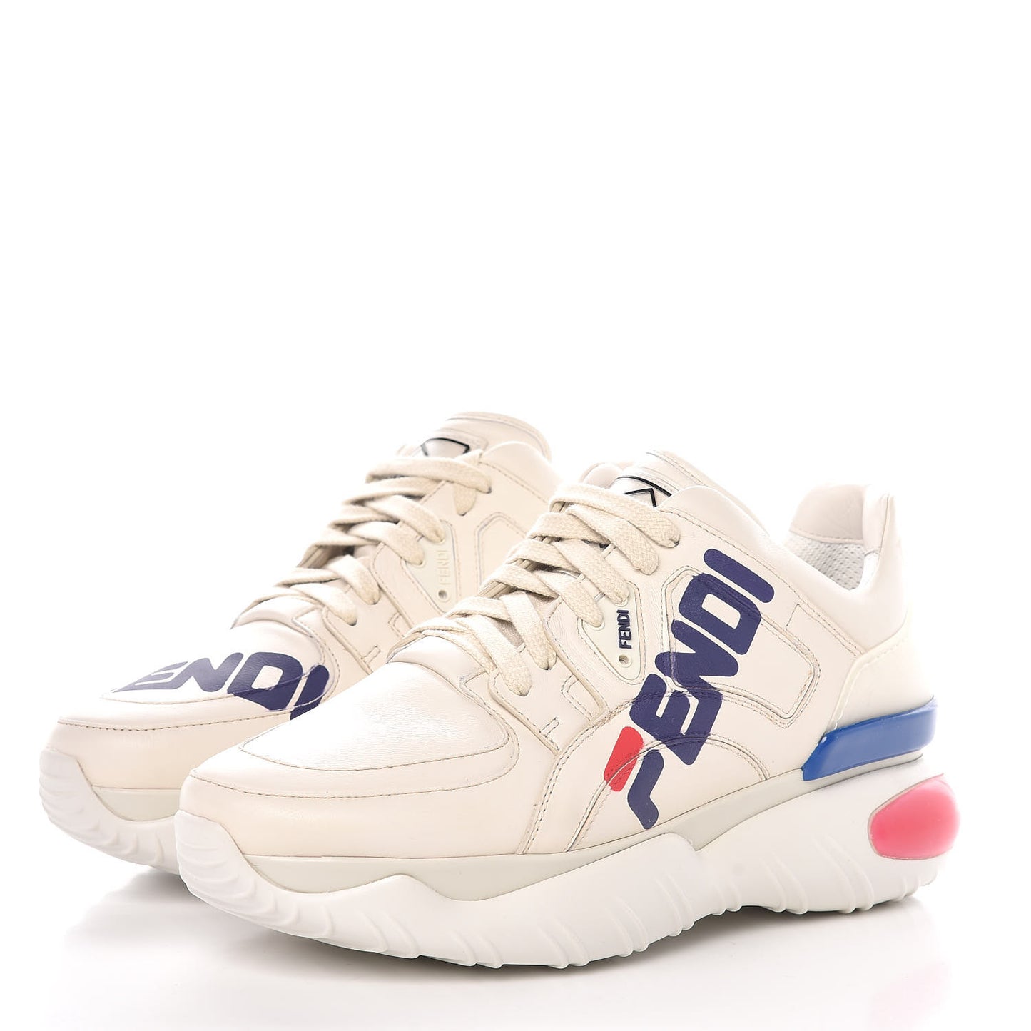 X FILA Vitello Mania Painted Womens Chunky Sneakers 40 Ice White Caipiroska Blueberry