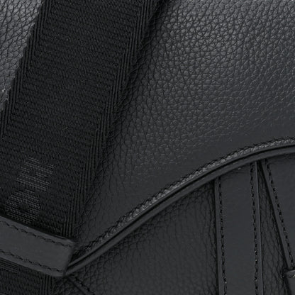 Christian Dior Grained Calfskin Mens Mini Saddle Bag Black 8 of 10