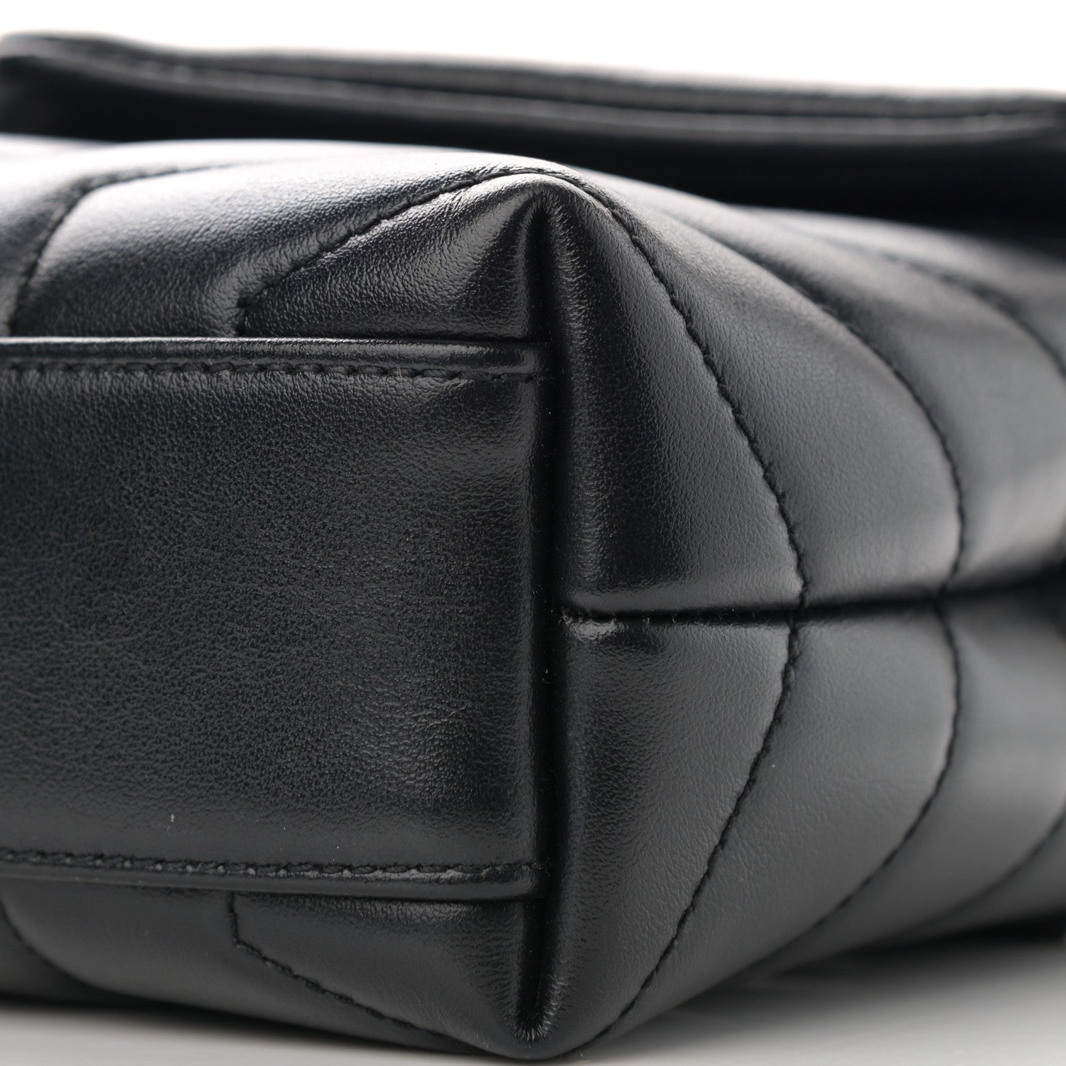 Saint Laurent Calfskin Y Quilted Monogram Toy Loulou Crossbody Bag Black 11 of 12