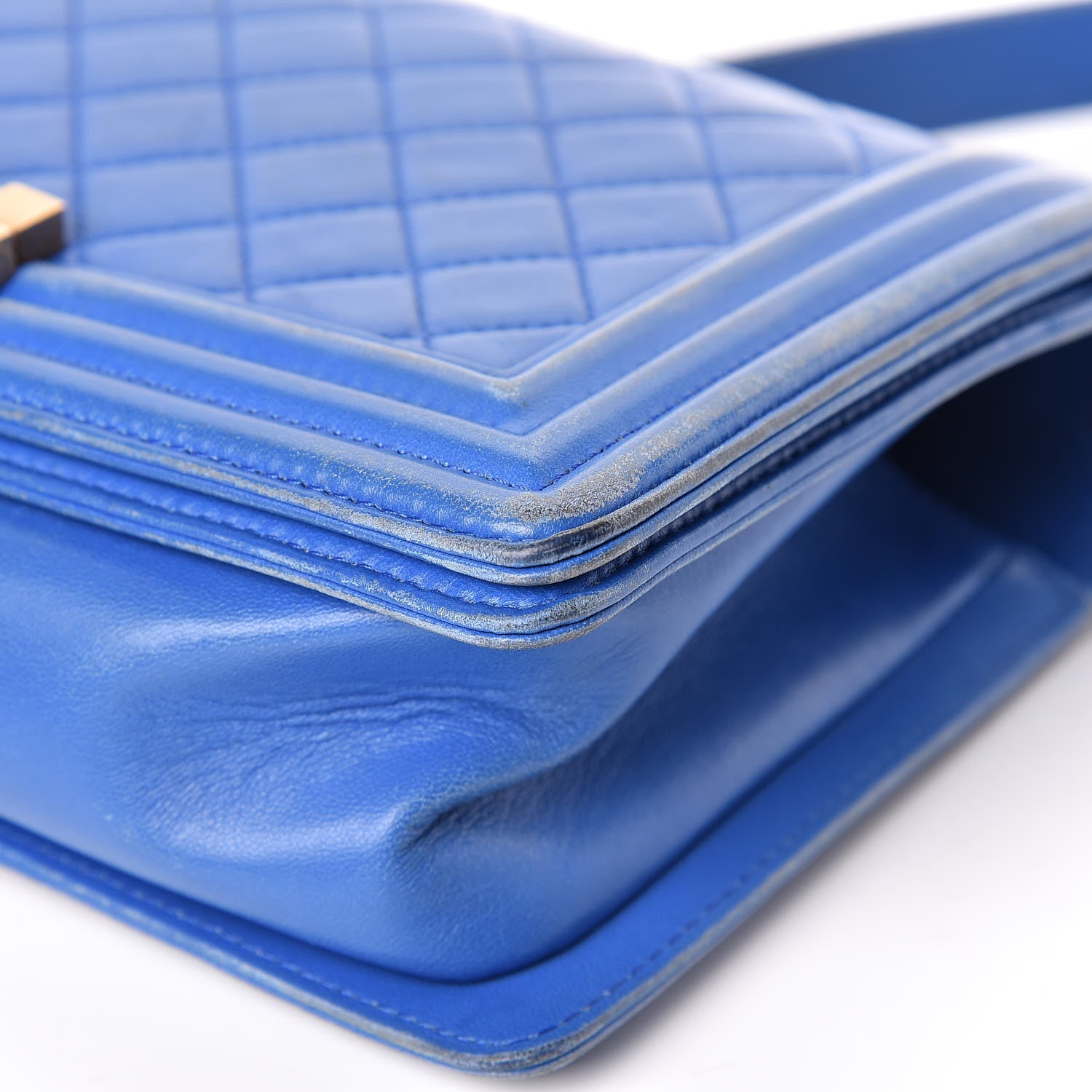 Chanel Lambskin Quilted Medium Boy Flap Blue 14 of 31