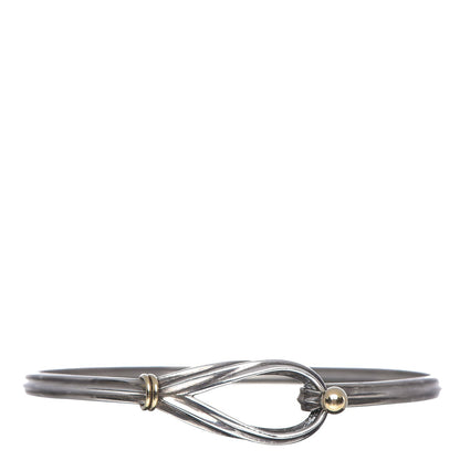 Tiffany Sterling Silver 18K Hook Eye Bangle Bracelet 1 of 4