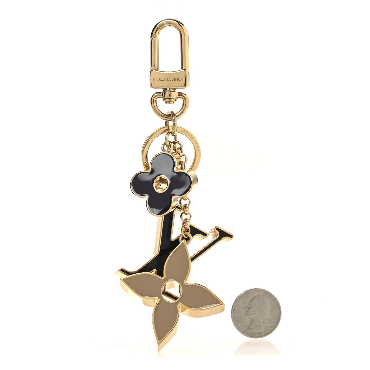 Louis Vuitton Metal Enamel Fleur De Monogram Bag Charm 2 of 5