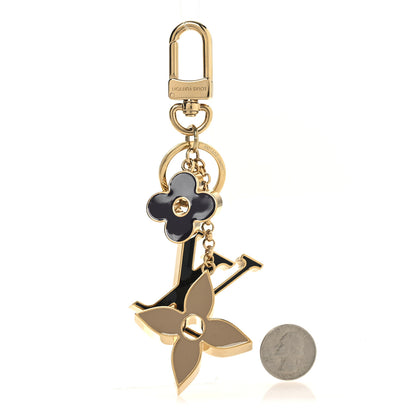 Louis Vuitton Metal Enamel Fleur De Monogram Bag Charm 2 of 5
