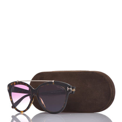Tom Ford Livia Cat Eye Sunglasses TF518 Tortoise 8 of 8