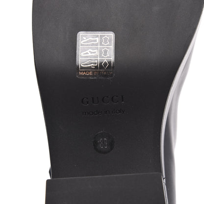 Gucci Calfskin T-Strap Mary Jane Platform Low-Heel Pumps 38 Black 6 of 9