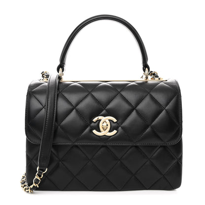 Chanel Lambskin Quilted Small Trendy CC Dual Handle Flap Bag Black 1 of 10