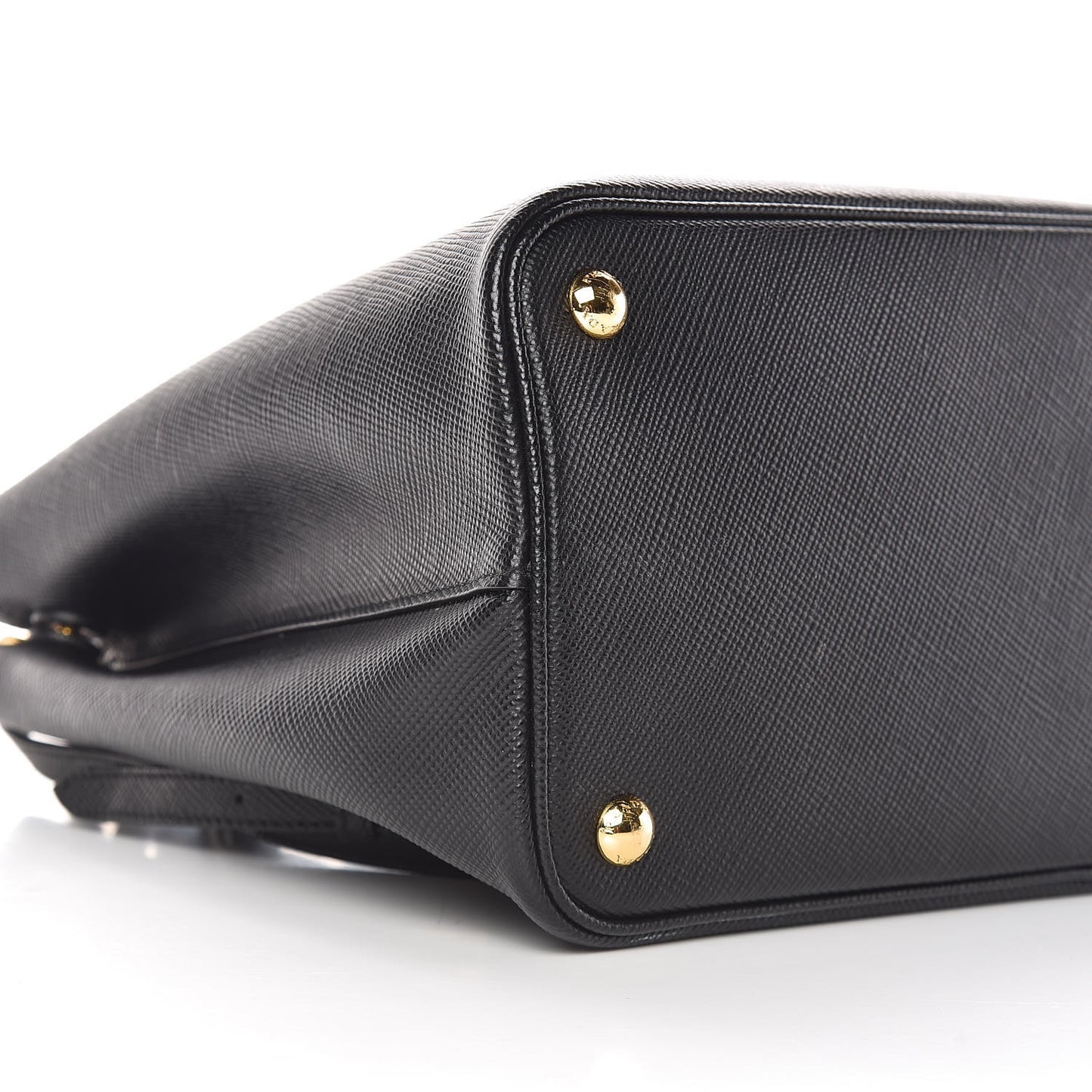 Saffiano Cuir Medium Double Bag Black