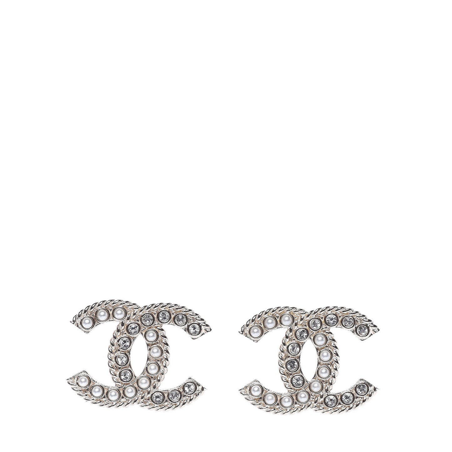 Pearl Crystal April In Paris CC Earrings Light Gold