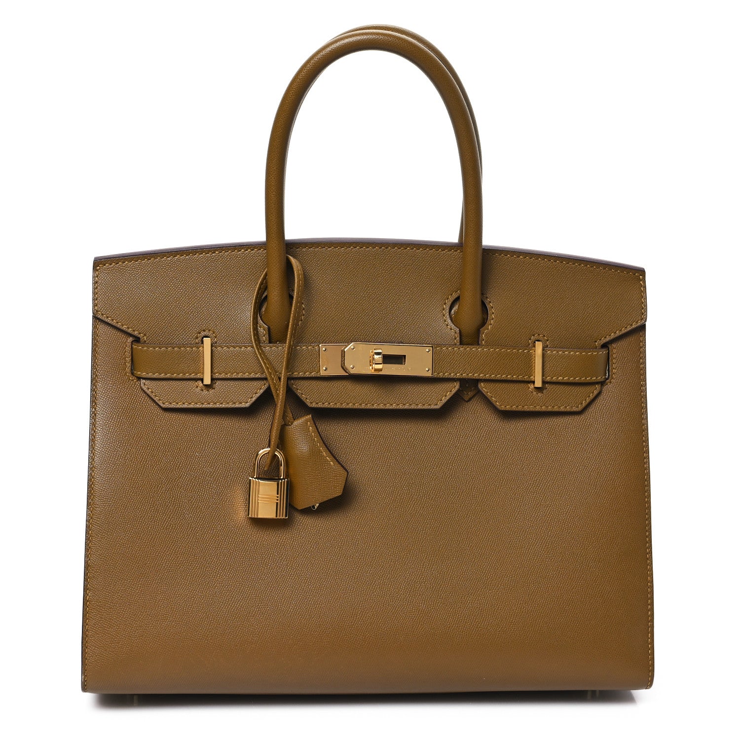Hermes Madame Calfskin Birkin Sellier 30 Bronze Dore 1 of 11