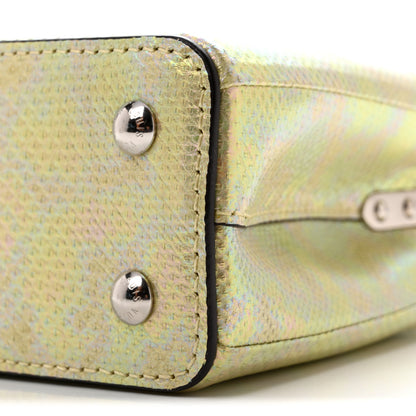 Louis Vuitton Iridescent Karung Capucines Mini Petrol 9 of 10
