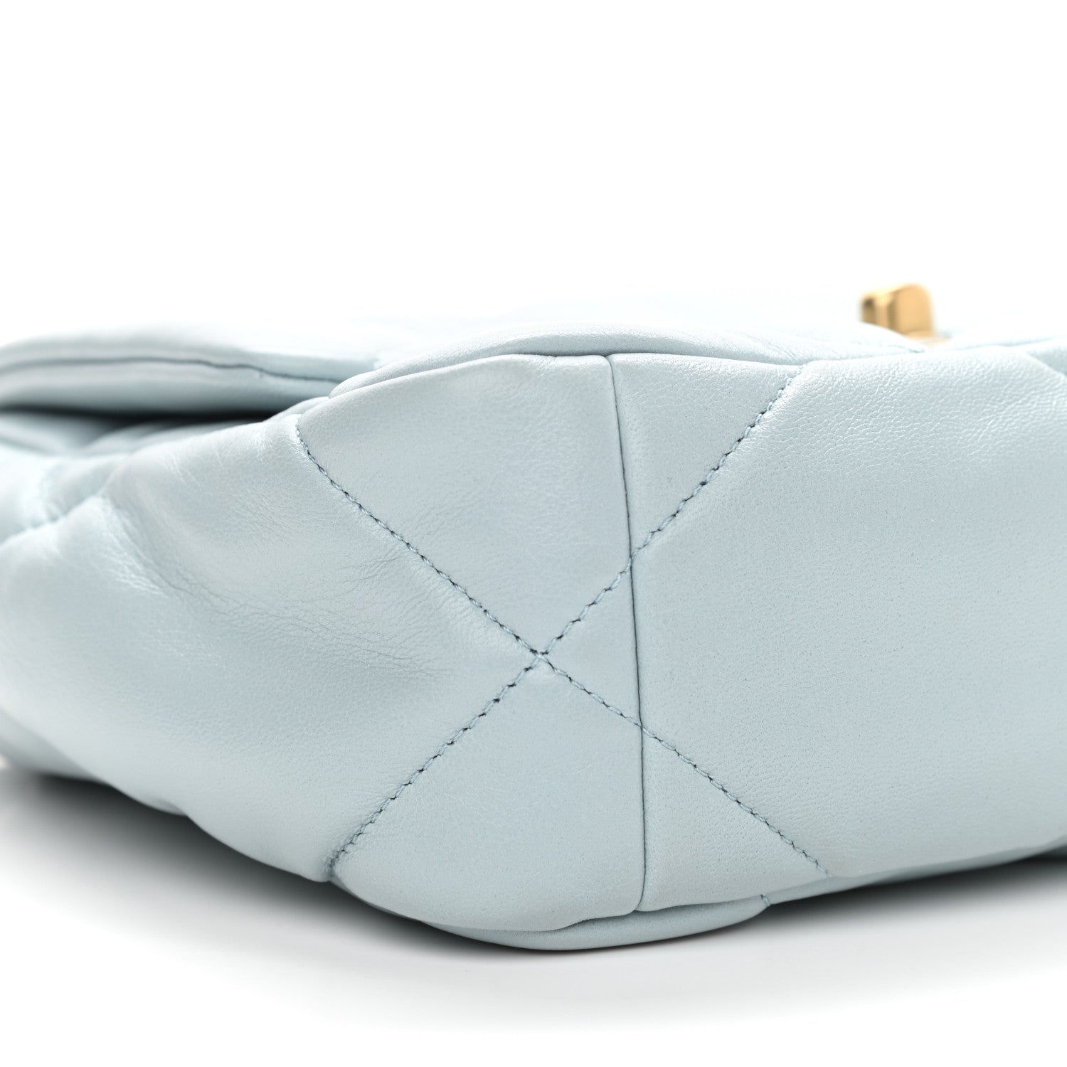 Chanel Lambskin Quilted Medium Chanel 19 Flap Light Blue 9 of 11