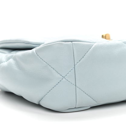 Chanel Lambskin Quilted Medium Chanel 19 Flap Light Blue 9 of 11