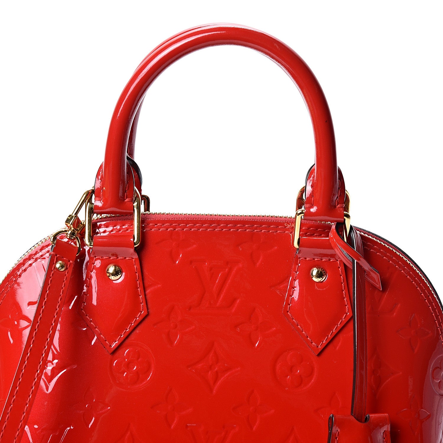 Louis Vuitton Vernis Alma BB Cherry 7 of 10
