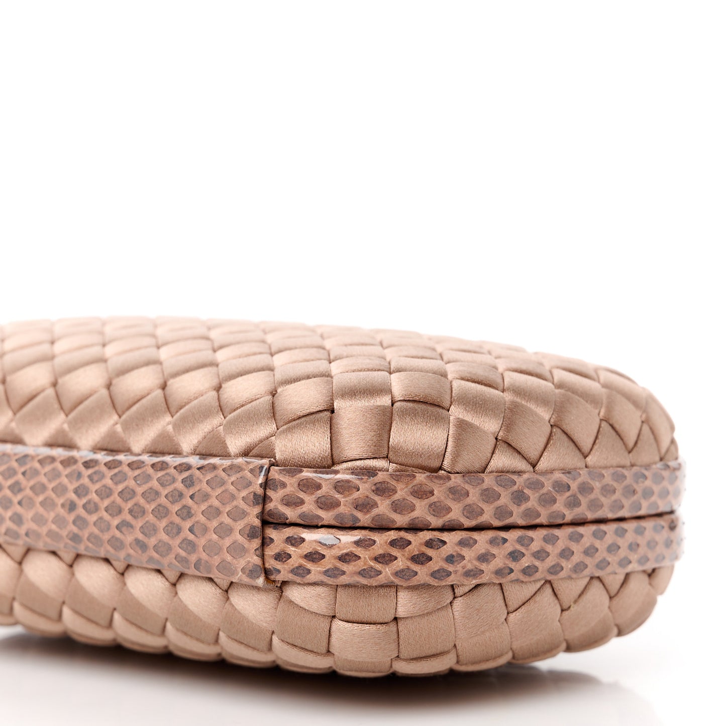 Satin Intreccio Impero Ayers Knot Clutch Blush