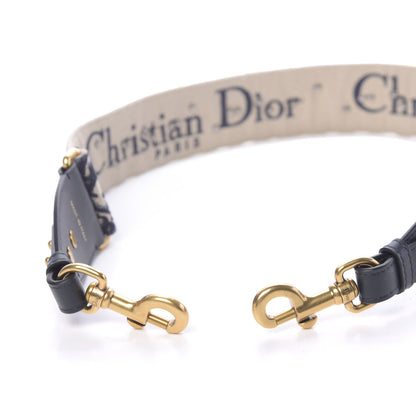 Christian Dior Oblique Studded Shoulder Strap Blue 5 of 5