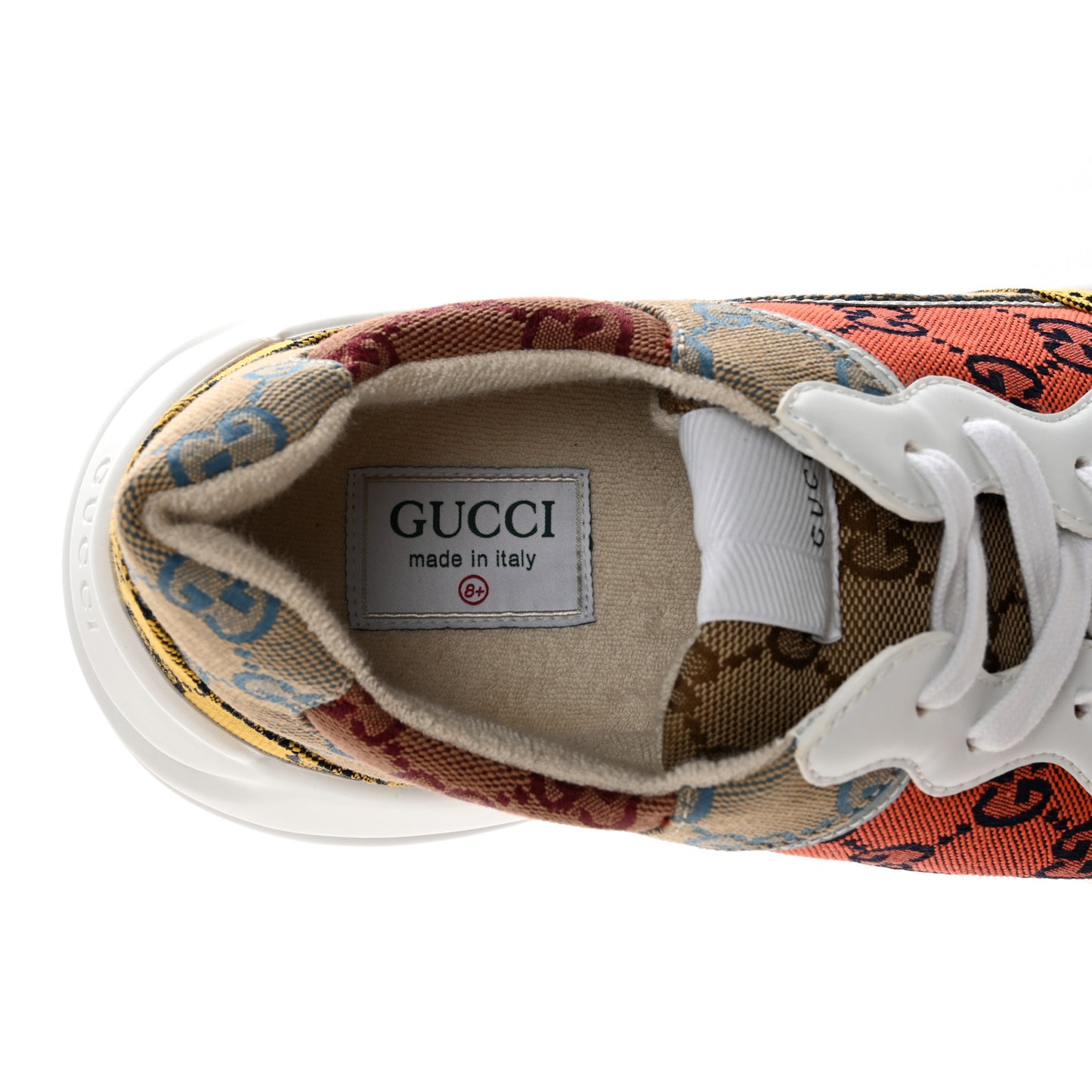 Monogram Multicolor Mens Rhyton Sneakers 8.5 Yellow Blue Great White Tabasco