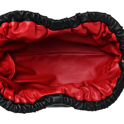 Mansur Gavriel Lambskin Cloud Clutch Black Flamma 4 of 8