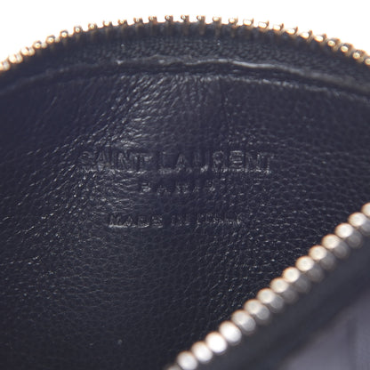 Saint Laurent Calfskin 5 Fragments Zip Pouch Card Holder Black 6 of 10