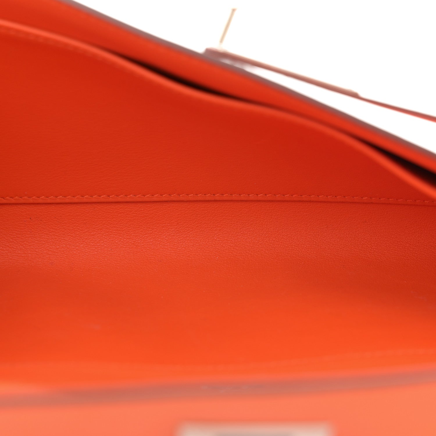Hermes Swift Kelly Cut Clutch Pochette Orange 5 of 8