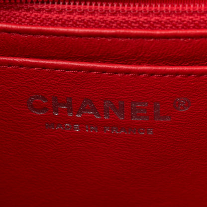 Chanel Lambskin Quilted Mini Square Flap Red 6 of 12