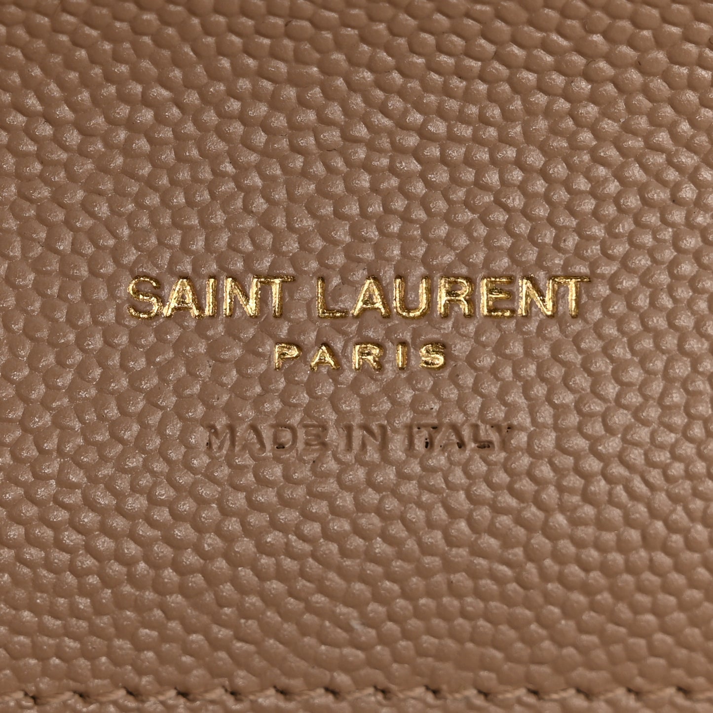 Grain De Poudre Matelasse Chevron Monogram Envelope Clutch Dark Beige