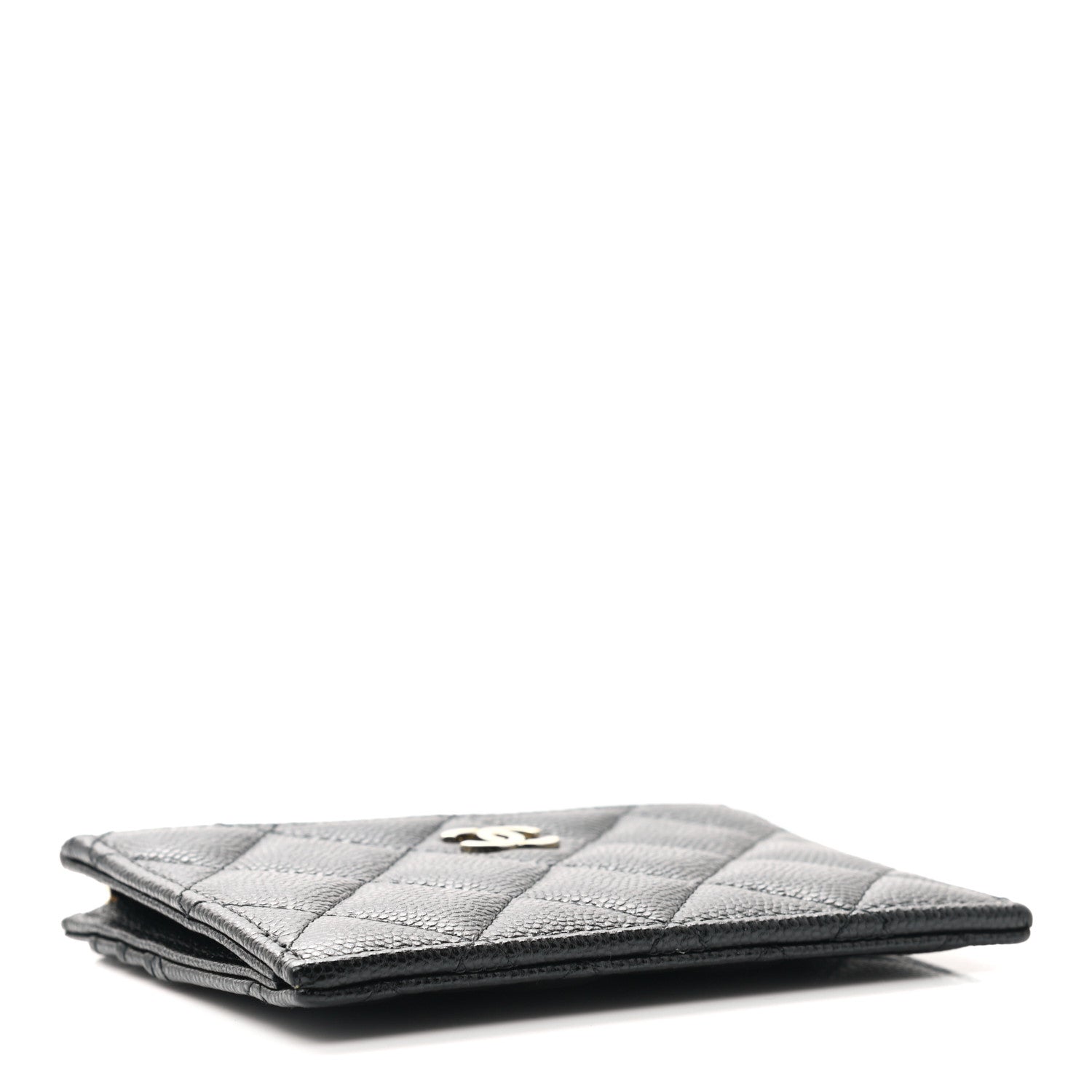 Chanel Caviar Quilted CC Zip Card Holder Black 4 of 8