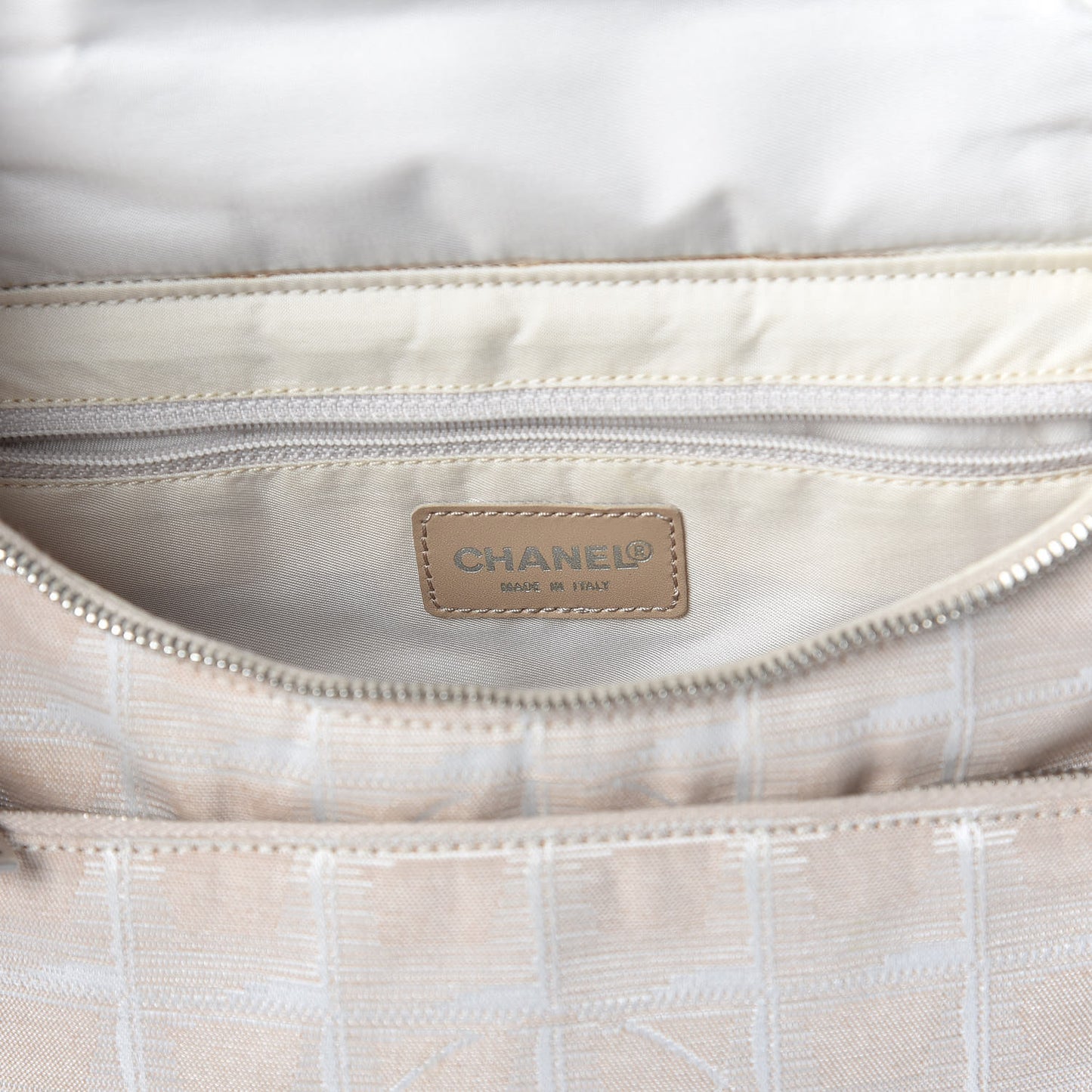 Nylon Travel Backpack Beige