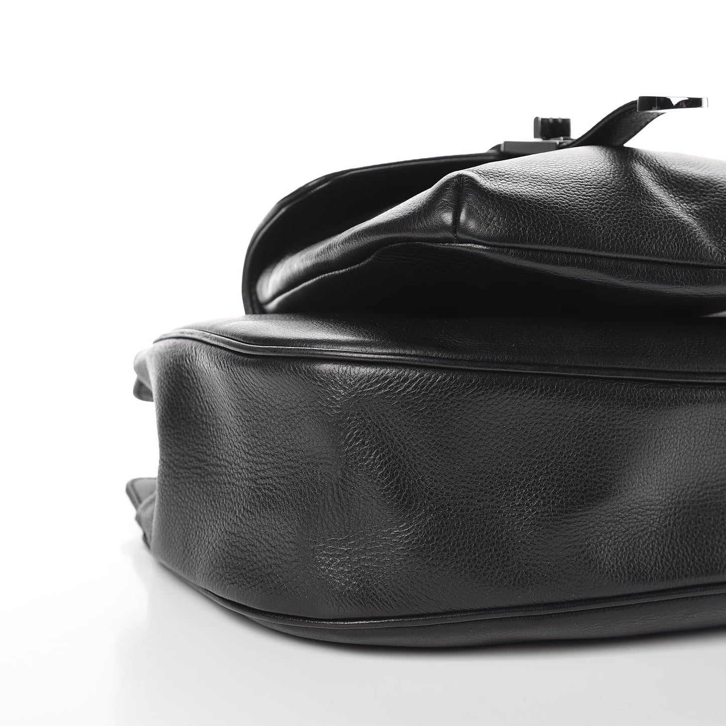 Calfskin Mademoiselle Shoulder Bag Black