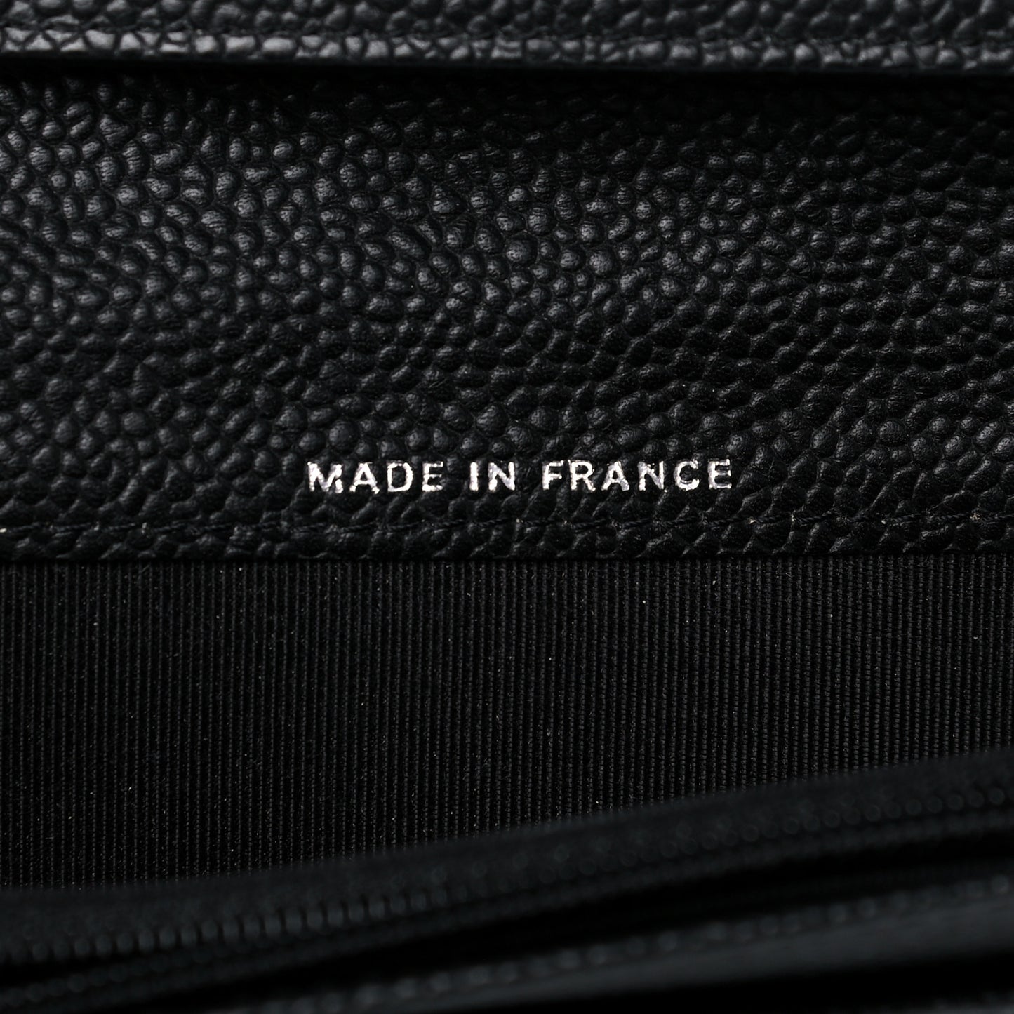 Caviar Quilted Yen Wallet Black