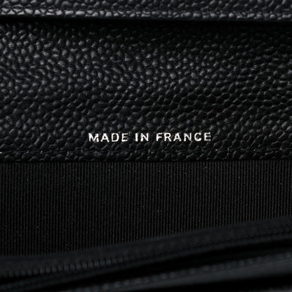 Chanel Caviar Quilted Yen Wallet Black 7 of 13