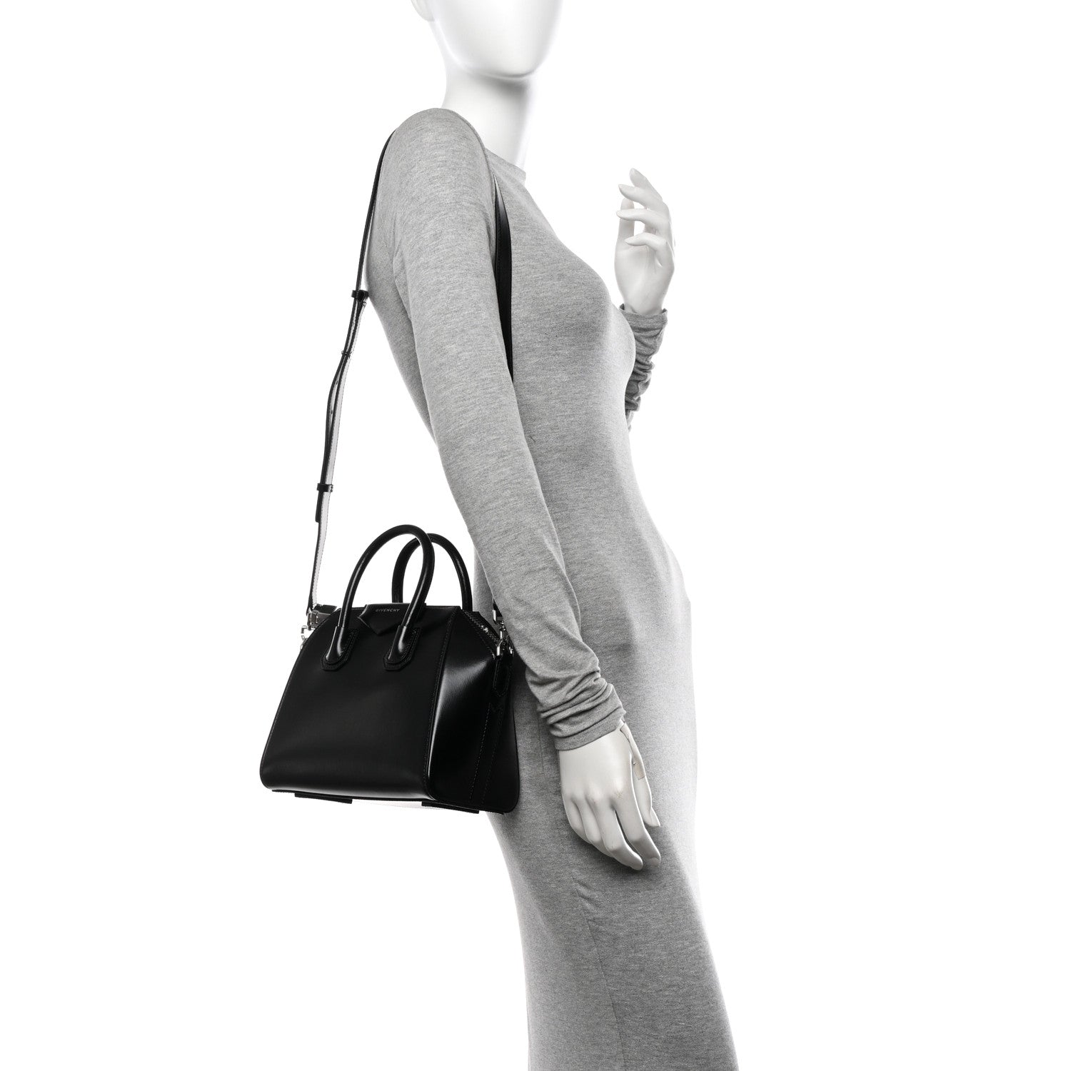 Givenchy Shiny Lord Calfskin Mini Antigona Black 2 of 10