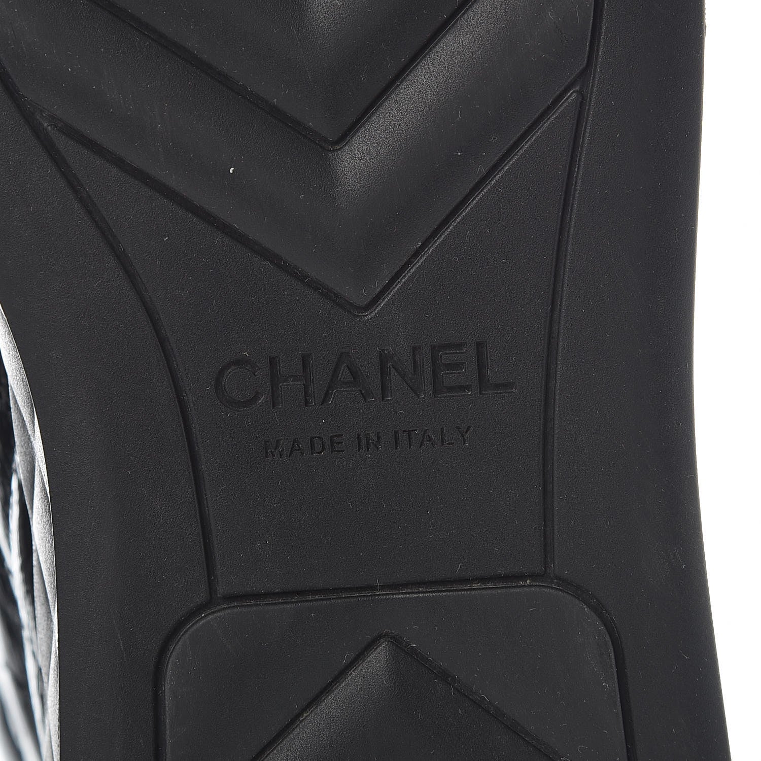 Chanel Patent Calfskin Quilted Womens High Top Sneakers 37.5 Black 5 of 10